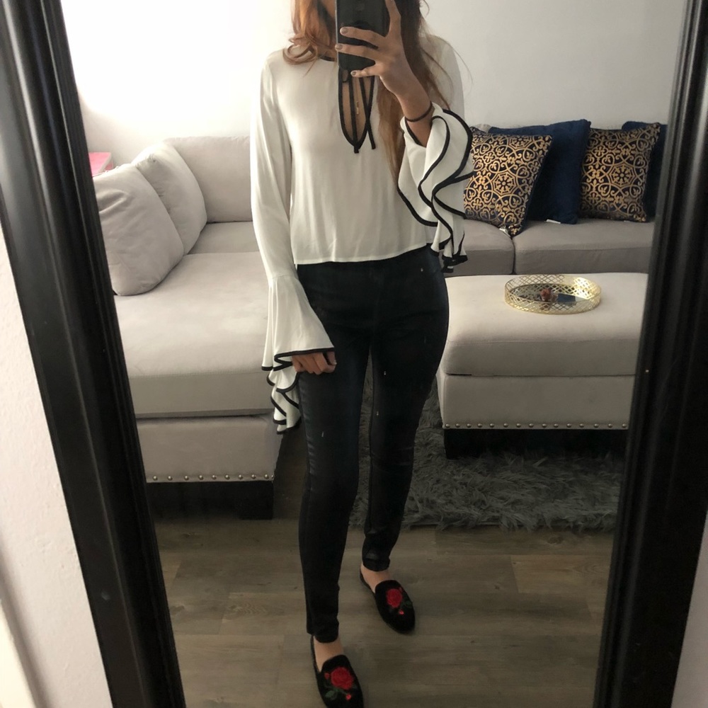 Faux leather pants